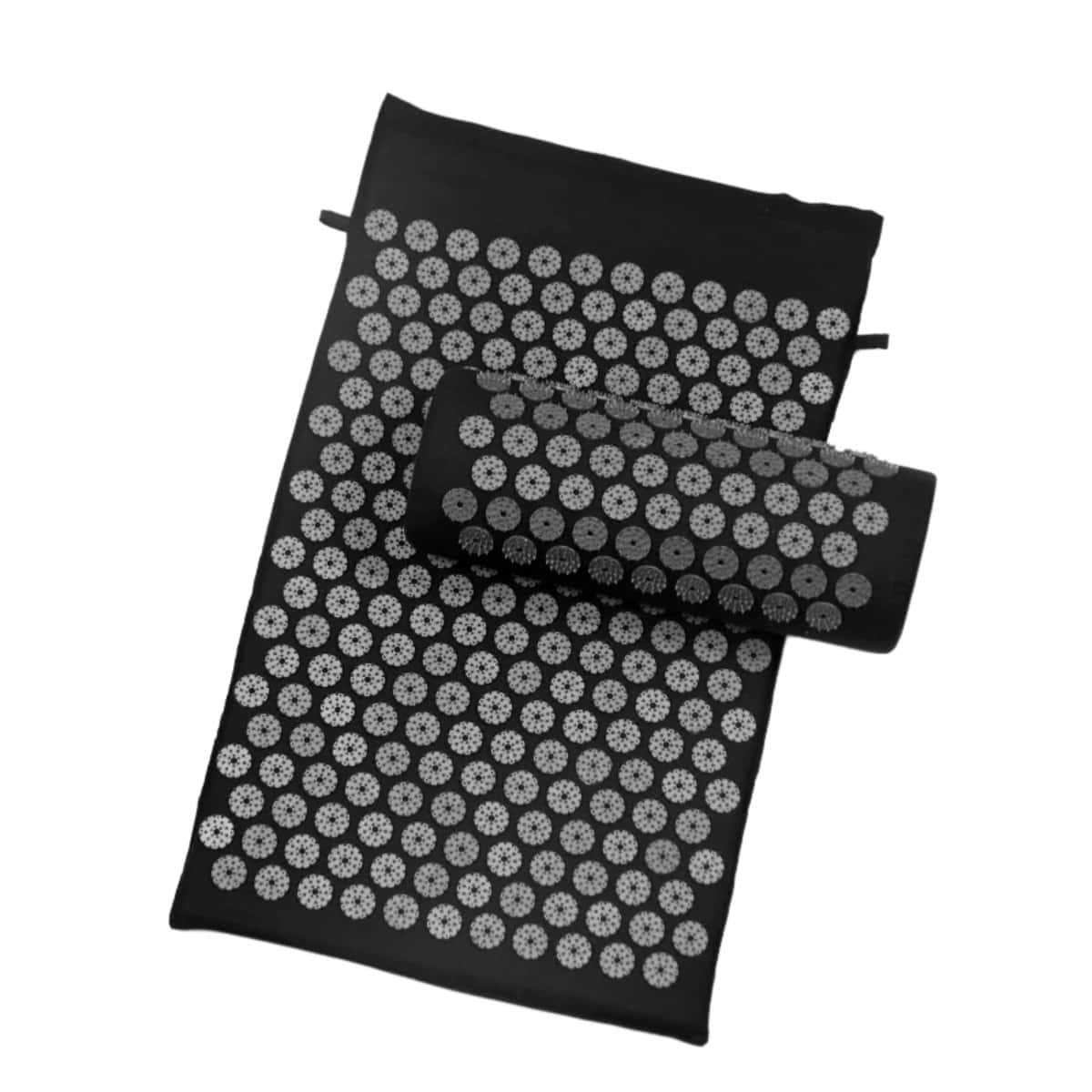 Tapis acupression de massage noir en kit Tapis acupression de massage noir en kit