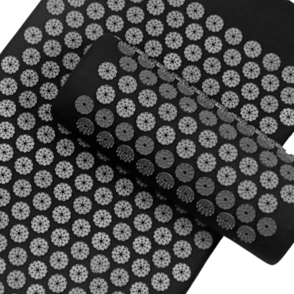 Tapis acupression de massage noir en kit Tapis acupression de massage noir en kit