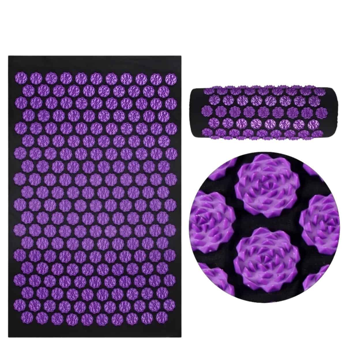 Tapis acupression kit complet massage tapis acupression pour soulager la douleur et les tensions dans le corps. Améliorez votre circulation sanguine en toute simplicité.