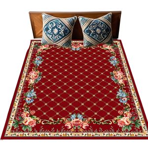 Tapis persan rétro conçu pour les grandes surfaces. Parfait pour les salons spacieux, ce tapis se distingue par ses motifs floraux et géométriques complexes, inspirés des dessins traditionnels persans. Disponible en plusieurs combinaisons de couleurs riches et vibrantes, il s'adapte à diverses décorations et ajoute une note de sophistication à n'importe quelle pièce. Fabriqué avec des matériaux de haute qualité, ce tapis est non seulement durable mais aussi incroyablement doux au toucher. Facile à entretenir, ce tapis lavable est idéal pour ceux qui recherchent à la fois style et praticité. Transformez votre espace de vie avec ce tapis raffiné et confortable, parfait pour créer une ambiance chaleureuse et accueillante