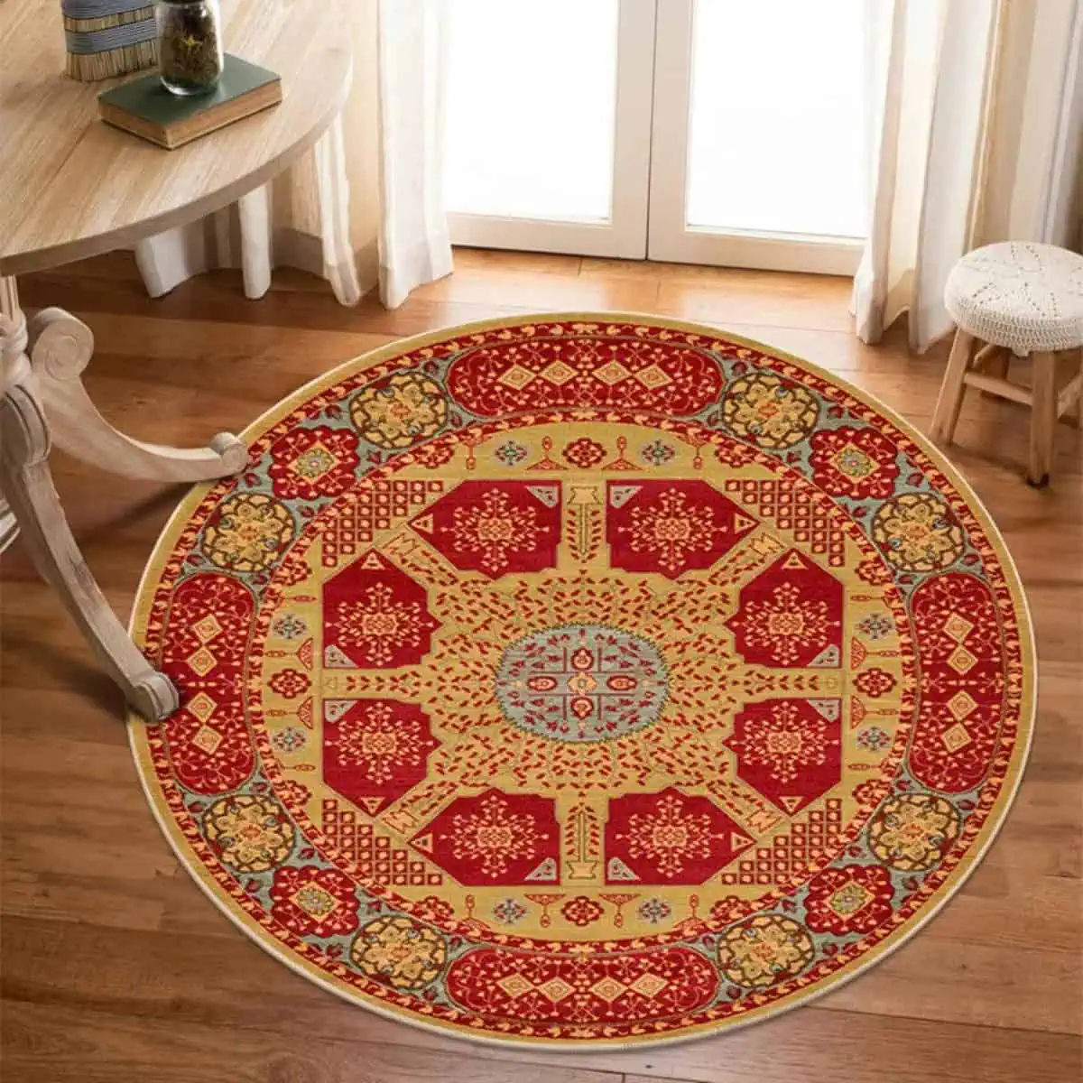 Tapis persan rond et confortable Tapis persan rond et confortable