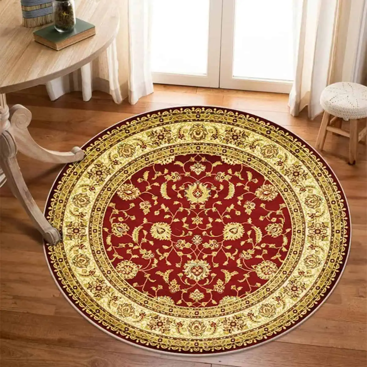 Tapis persan rond et confortable Tapis persan rond et confortable