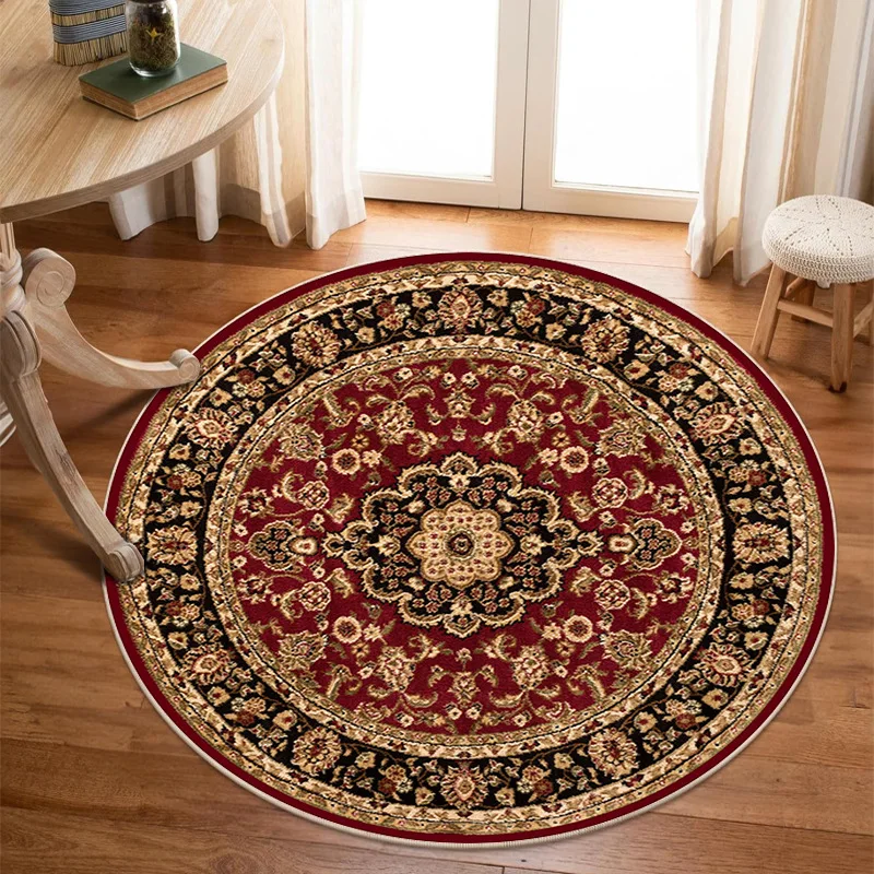 Tapis persan rond et confortable Tapis persan doux et confortable, idéal pour les grandes surfaces. Ce tapis de luxe présente des motifs floraux complexes et des couleurs vives, apportant une touche d'élégance et de sophistication à n'importe quelle pièce. Parfait pour le salon, la chambre à coucher ou tout autre espace de vie, ce tapis persan vintage haut de gamme combine à la fois style et confort. Son design traditionnel et sa texture douce en font une pièce maîtresse incontournable pour sublimer votre intérieur