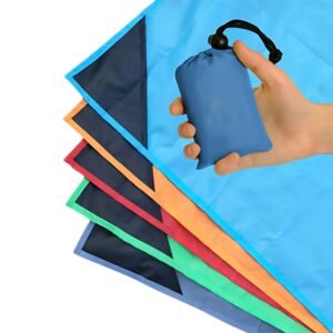 Tapis plage de poche multifonctionnel est un accessoire compact, léger et imperméable, idéal pour la plage. Disponible en orange, noir, bleu, vert et rouge, il se range facilement dans sa pochette assortie. Facile à nettoyer et durable, il offre une grande surface confortable pour s'asseoir ou s'allonger