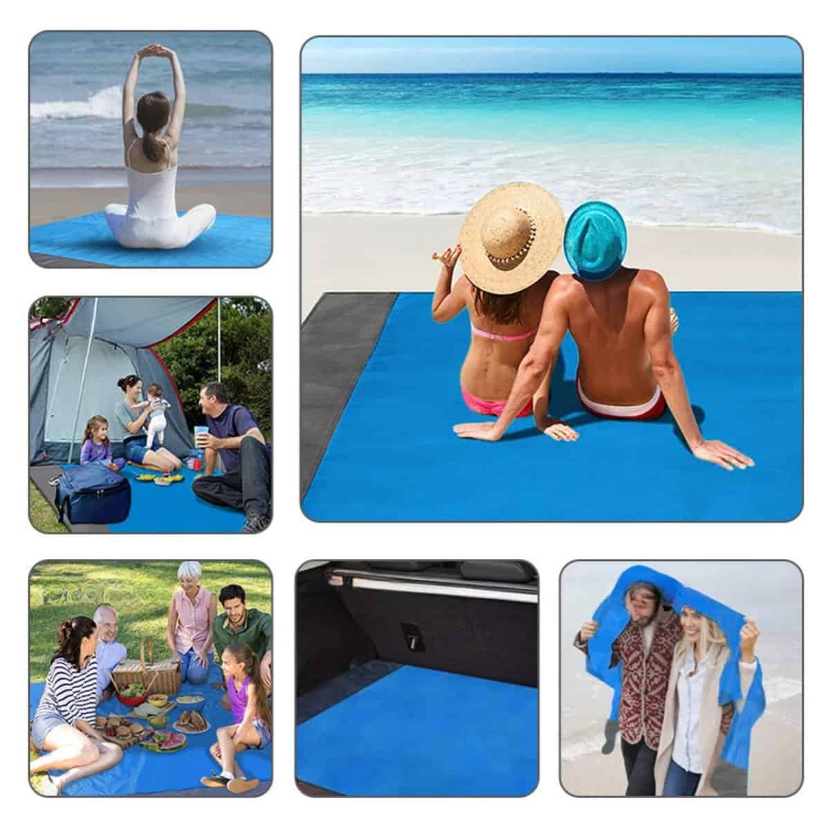 Tapis plage imperméable et anti-sable coloré Tapis plage imperméable et anti-sable coloré
