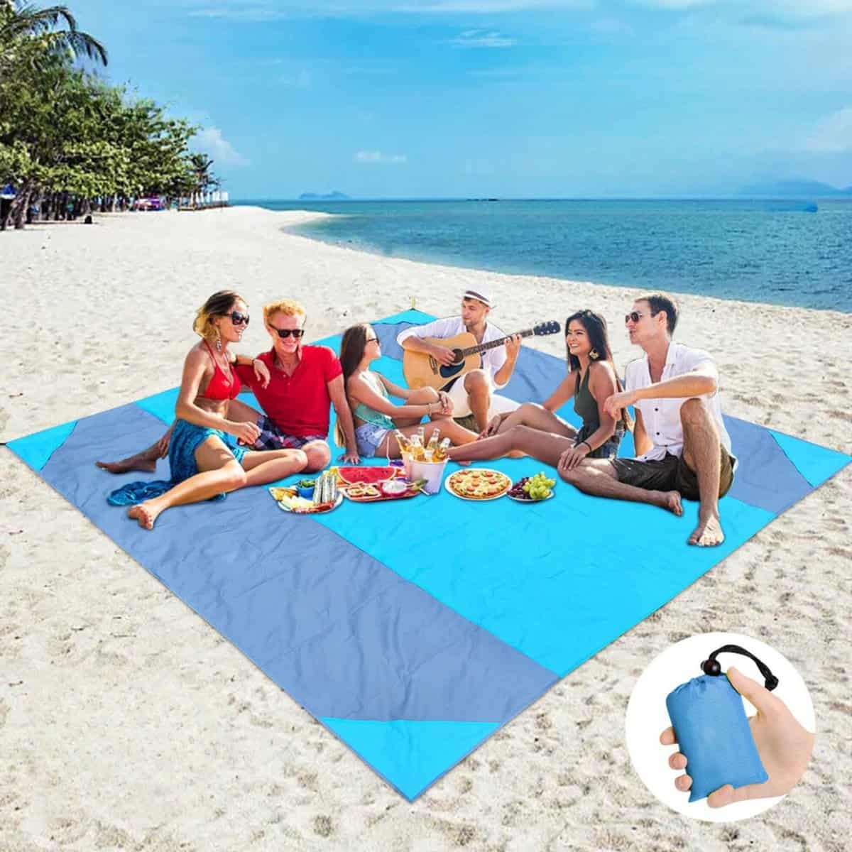 Tapis plage imperméable et anti-sable extra large Tapis plage imperméable et anti-sable extra large