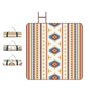 Tapis plage XL imperméable avec motifs est un accessoire élégant et pratique pour les sorties en plein air. Avec ses motifs colorés et vibrants, il offre une grande surface pour s'installer confortablement. Imperméable et facile à nettoyer, il se plie facilement pour le transport et le rangement, parfait pour les pique-niques, la plage ou le camping.