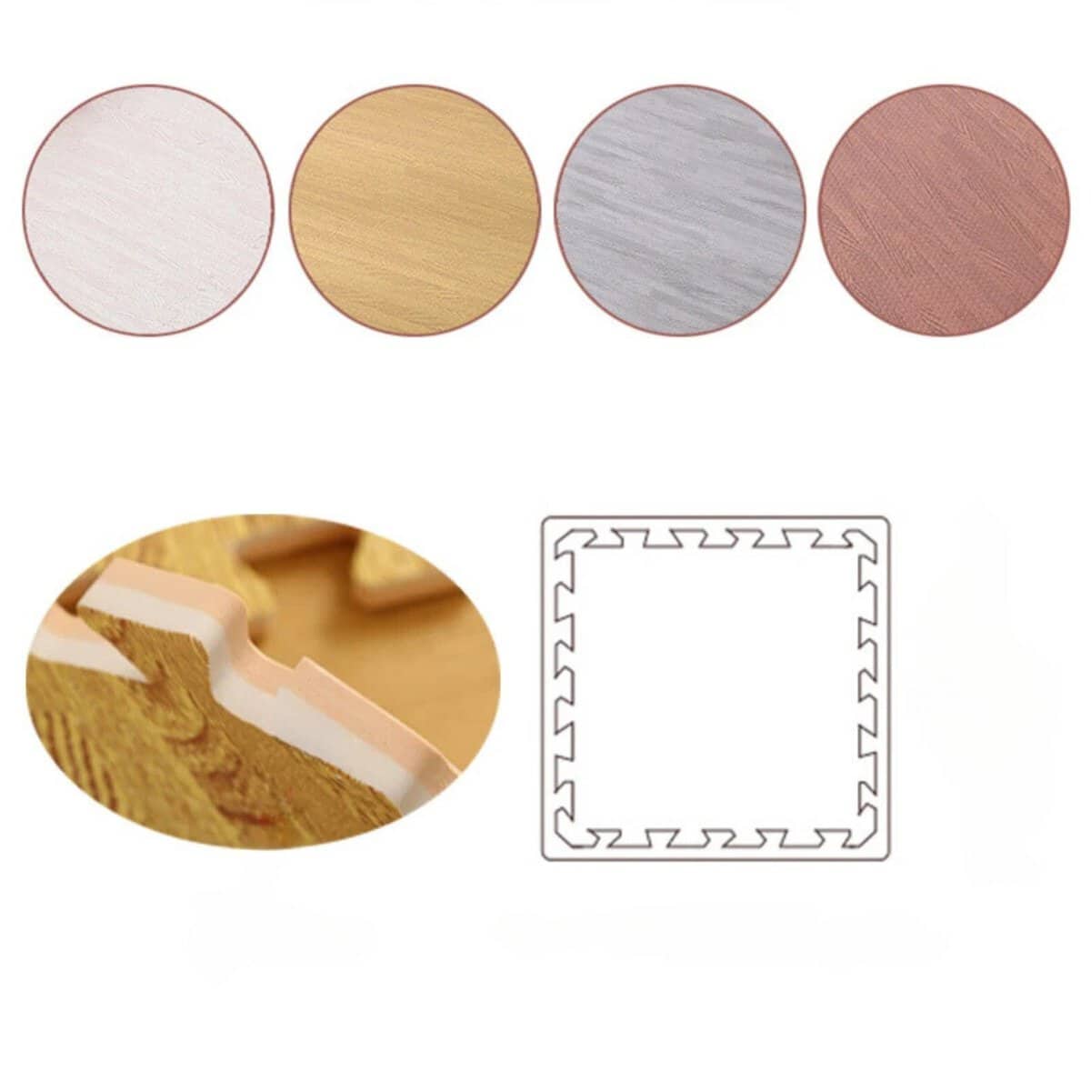 Tapis puzzle couleur bois Tapis puzzle couleur bois