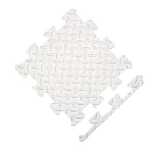 tapis puzzle de jeu en polymère pour chambre d'enfant. Doté de 8 pièces de 30x30 cm et d'une épaisseur 2,5 cm.
