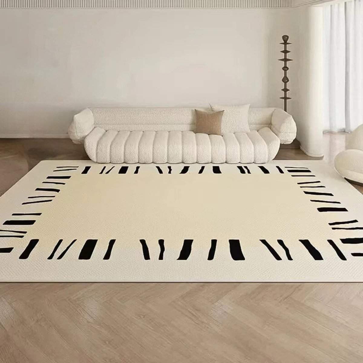 Tapis salon antidérapant Un tapis salon antidérapant avec son design moderne et élégant, agrémenté de motifs raffinés et de couleurs harmonieuses, rehausse instantanément l'esthétique de votre espace de vie.