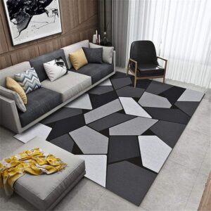 Découvrez notre tapis salon avec formes géométriques, conçu pour apporter une touche de modernité et de dynamisme à votre décoration intérieur.