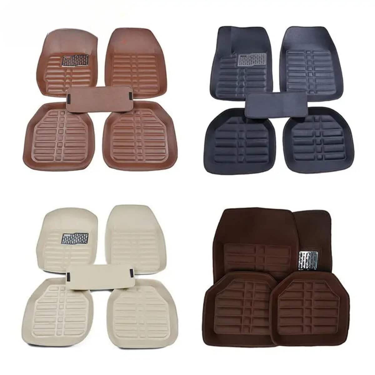 Tapis voiture en kit complet 5 pièces design Tapis voiture en kit complet 5 pièces design combine esthétique et fonctionnalité pour protéger l'intérieur de votre véhicule. Disponible en plusieurs couleurs élégantes, ce kit comprend des tapis pour l'avant, l'arrière et une pièce centrale pour une couverture complète. Fabriqués à partir de matériaux de haute qualité, ces tapis sont résistants à l'usure, à l'eau et faciles à nettoyer. Leur design antidérapant assure une stabilité parfaite, empêchant tout glissement pendant la conduite. Ces tapis offrent une protection optimale contre la saleté, les débris et les liquides, tout en ajoutant une touche sophistiquée à l'intérieur de votre voiture. Idéal pour ceux qui cherchent à allier style et praticité, ce kit de tapis de voiture est un choix incontournable pour maintenir la propreté et l'élégance de votre véhicule