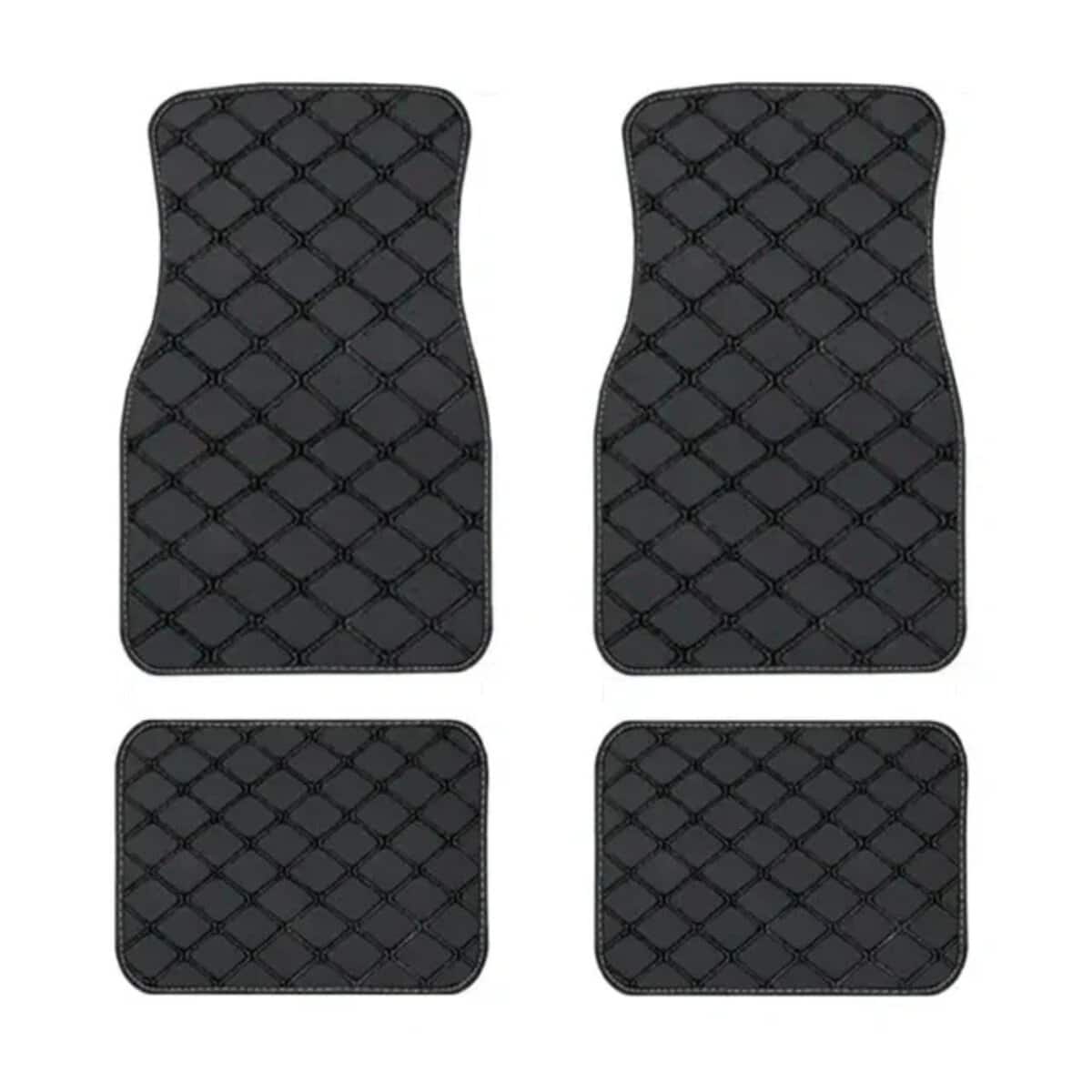 Tapis voiture universel 4 pièces Tapis voiture universel 4 pièces présentant un design à carreaux élégant, ajoutant une touche de luxe à l'intérieur de votre véhicule. Conçu pour s'adapter à la plupart des modèles de voitures, il est fabriqué avec des matériaux de haute qualité pour une durabilité et une protection maximales. Disponible en plusieurs couleurs, ce tapis est facile à installer et à nettoyer, offrant une solution pratique et esthétique pour protéger le sol de votre voiture contre la saleté et l'usure quotidienne. Sa texture antidérapante assure une sécurité accrue, garantissant que le tapis reste bien en place pendant la conduite