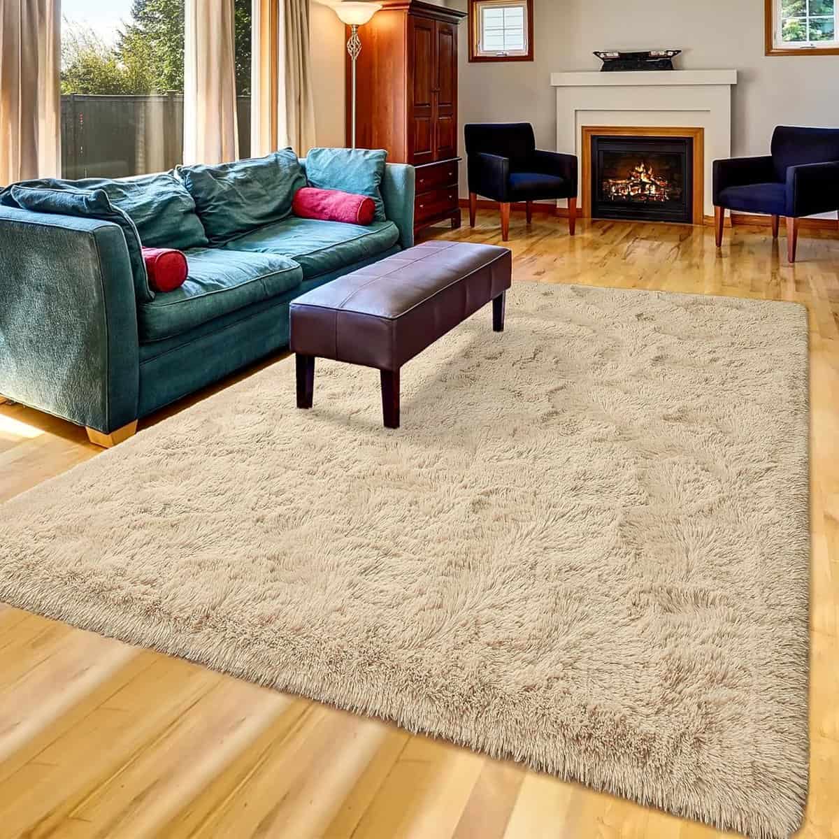 Tapis beige épais Tapis beige épais