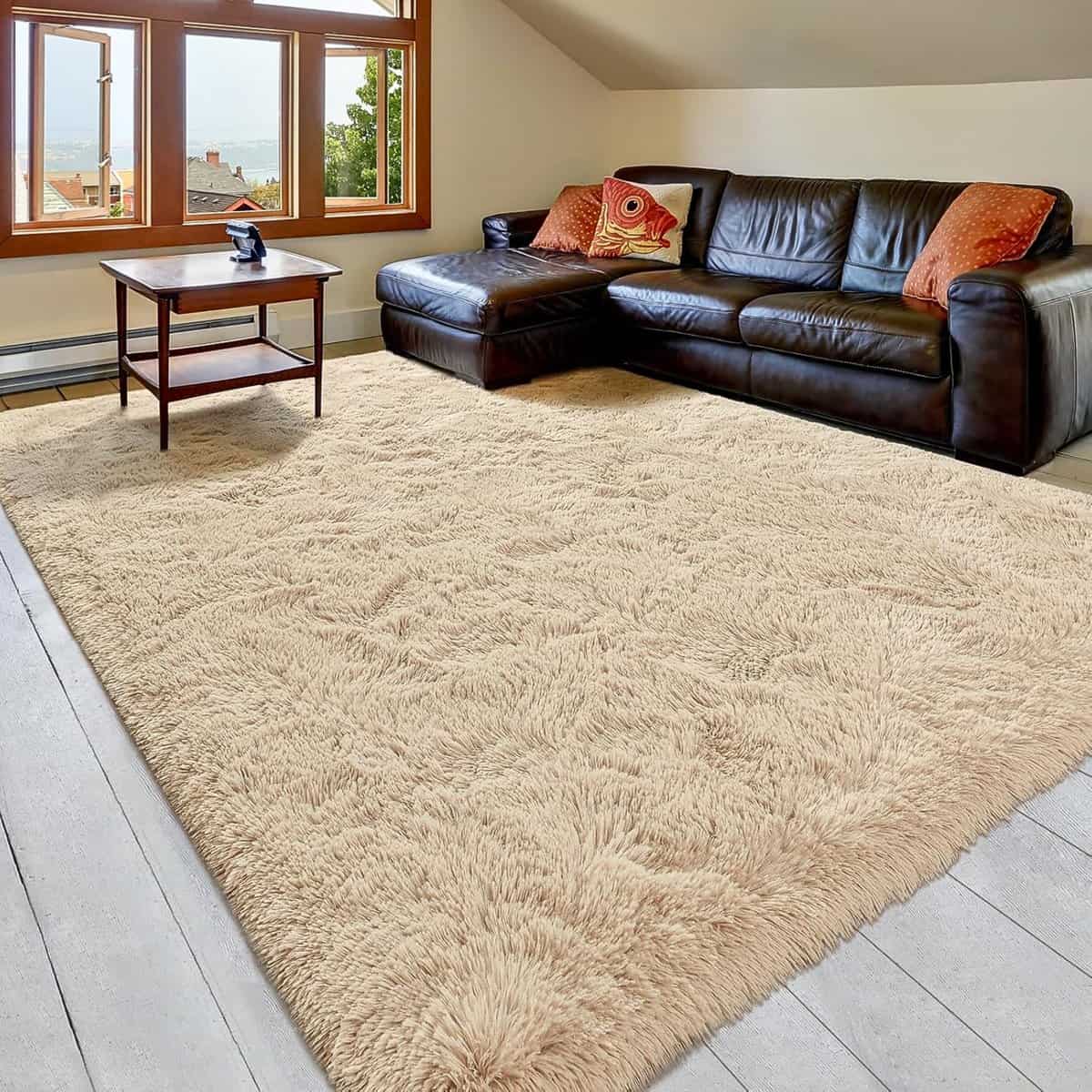 Tapis beige épais Tapis beige épais