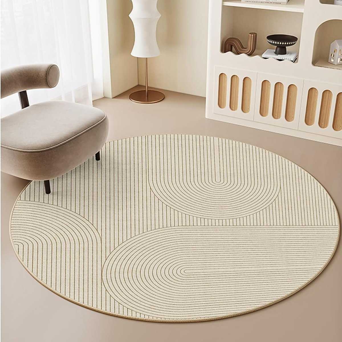 Tapis beige rond Tapis beige rond