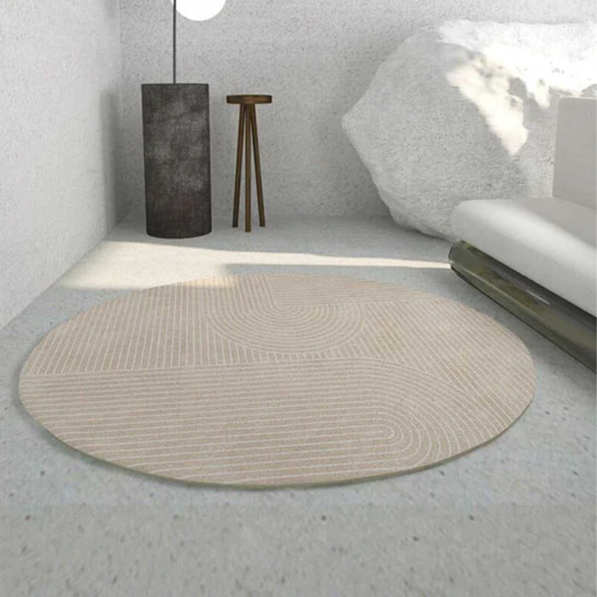 Tapis beige rond Tapis beige rond