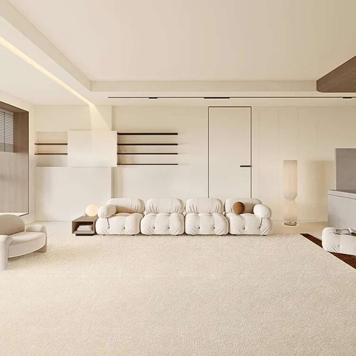 Tapis blanc crème moderne Tapis blanc crème moderne