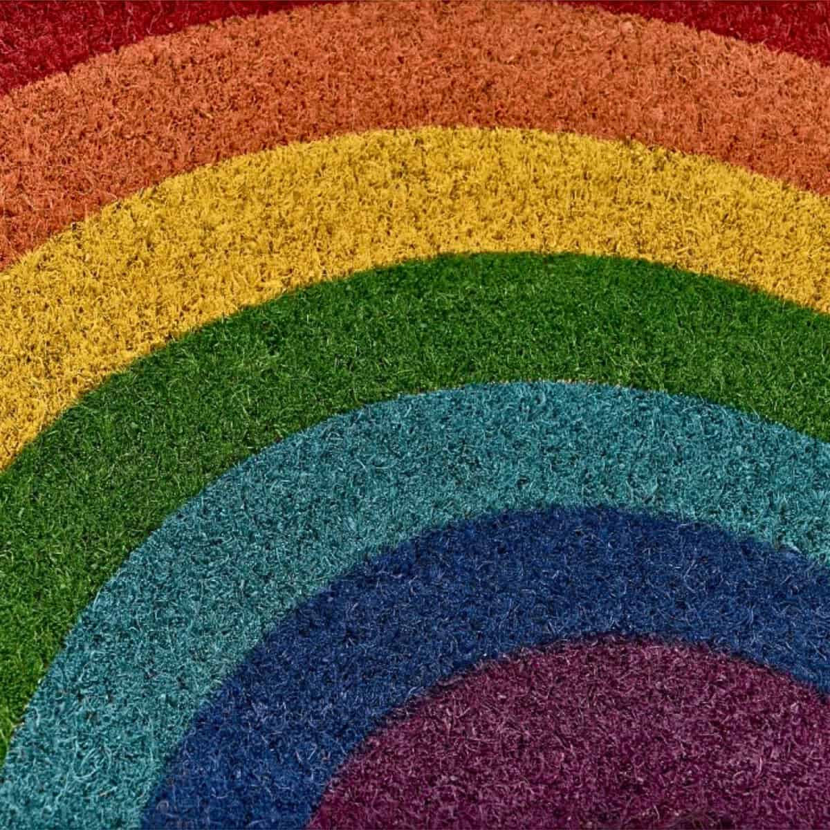 Tapis d'entrée motif arc-en-ciel Tapis d'entrée motif arc-en-ciel