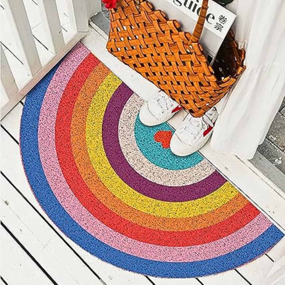 Tapis d'entrée motif arc-en-ciel Tapis d'entrée motif arc-en-ciel