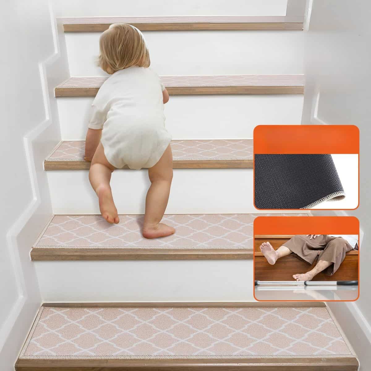 Tapis escalier en tissu doux Tapis escalier en tissu doux