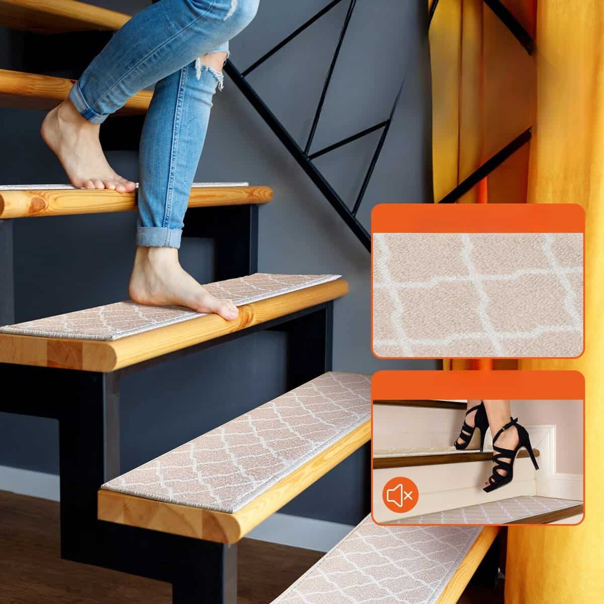 Tapis escalier en tissu doux Tapis escalier en tissu doux