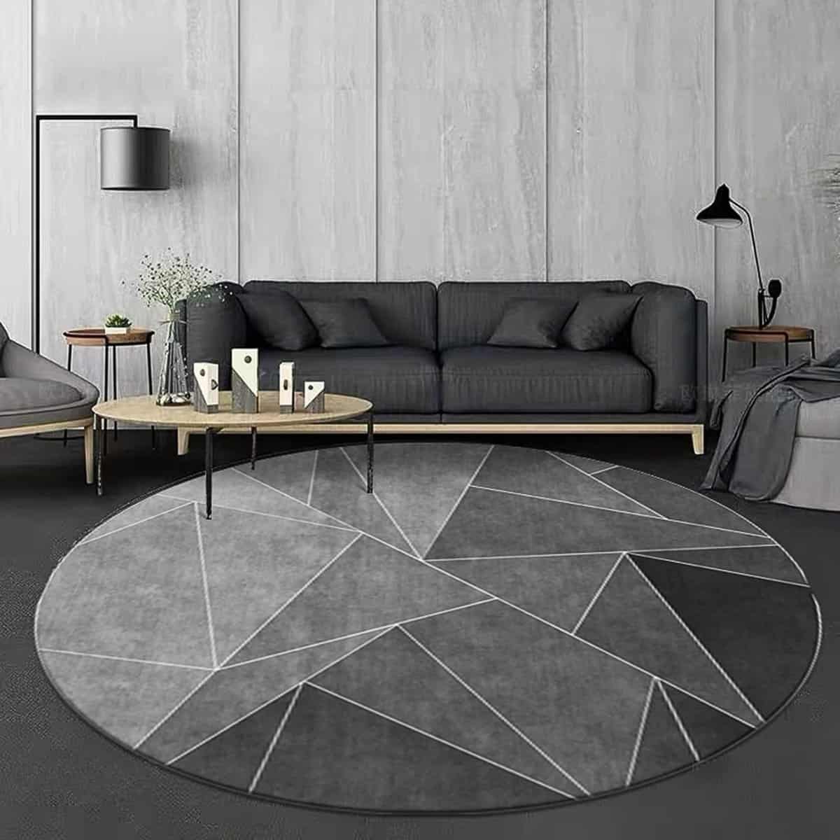 Tapis rond design géométrique Tapis rond design géométrique