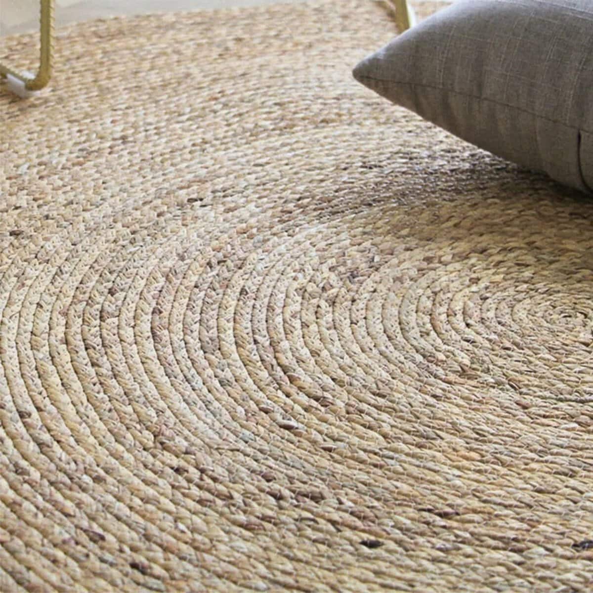Tapis rond en rotin Tapis rond en rotin