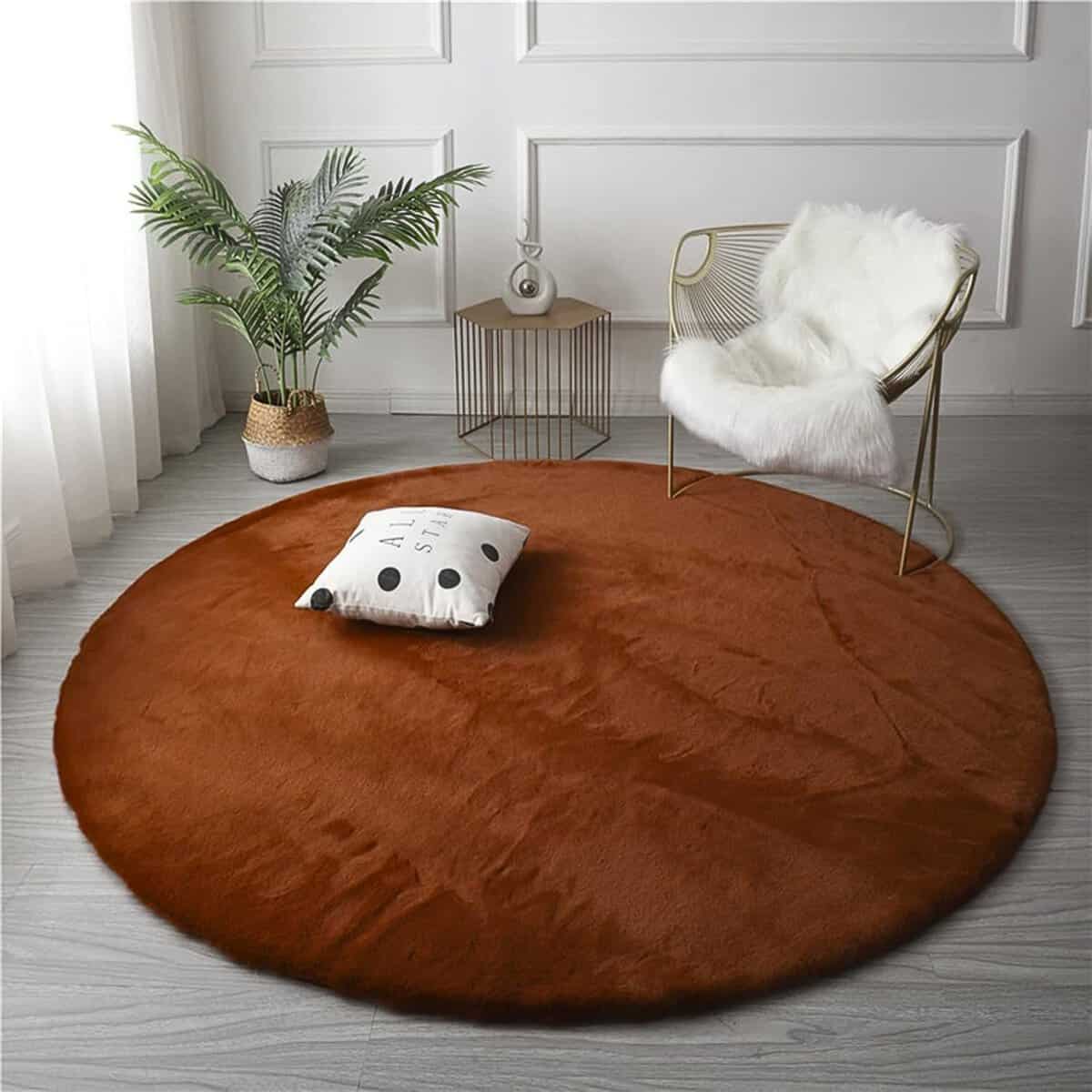 Tapis rond en velours Tapis rond en velours