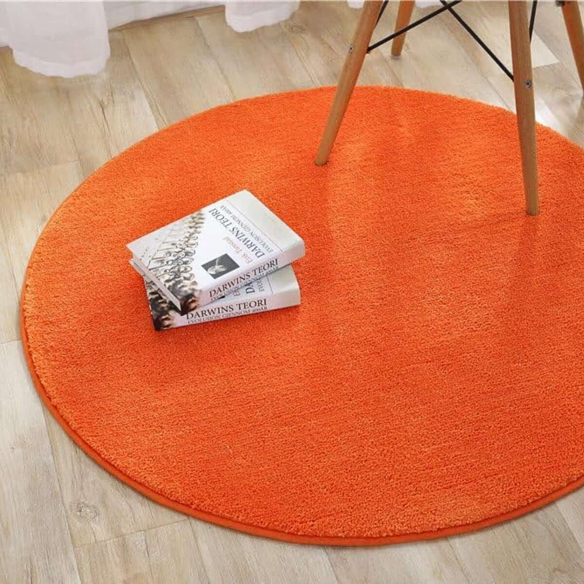 Tapis rond moelleux en peluche Tapis rond moelleux en peluche