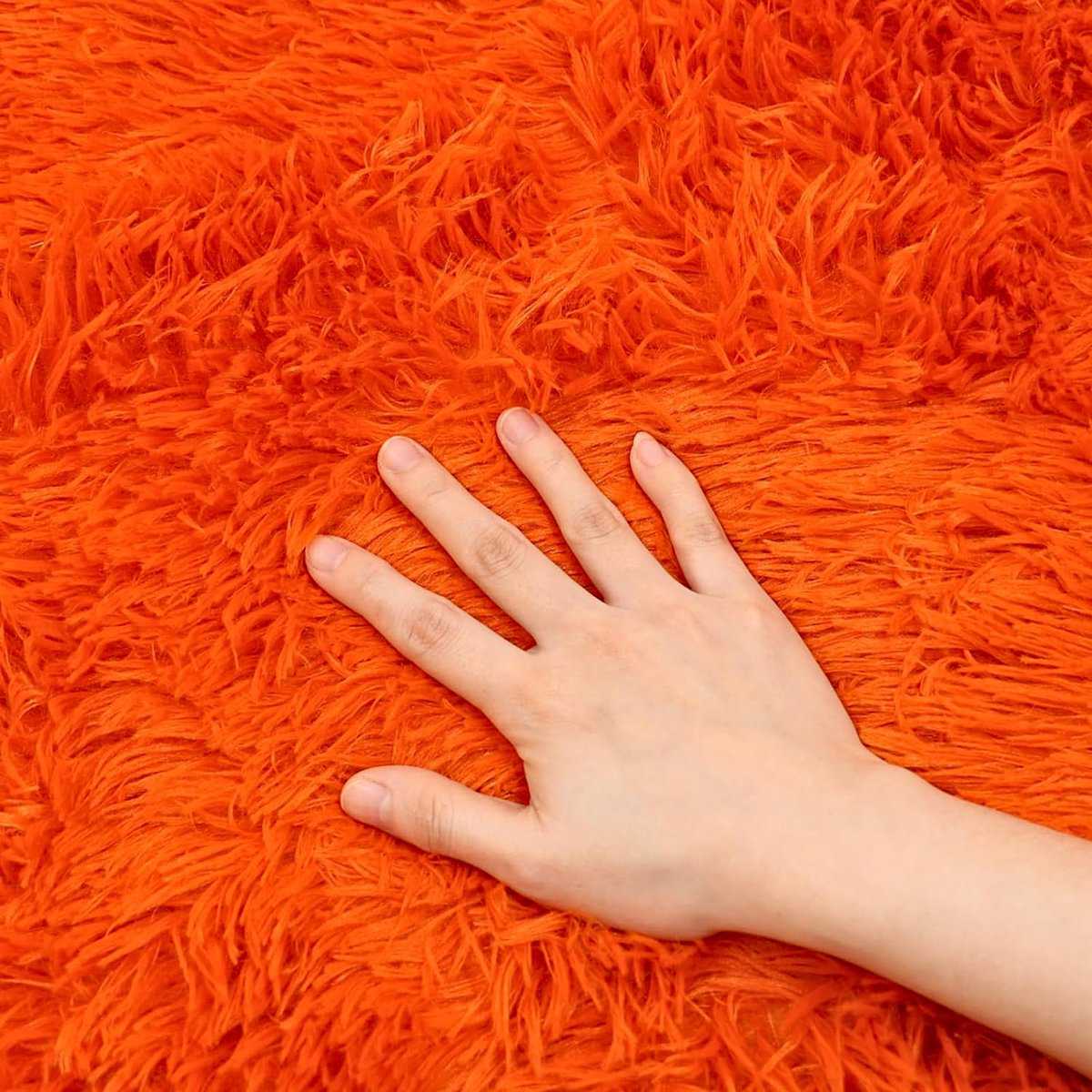 Tapis rond moelleux en peluche Tapis rond moelleux en peluche