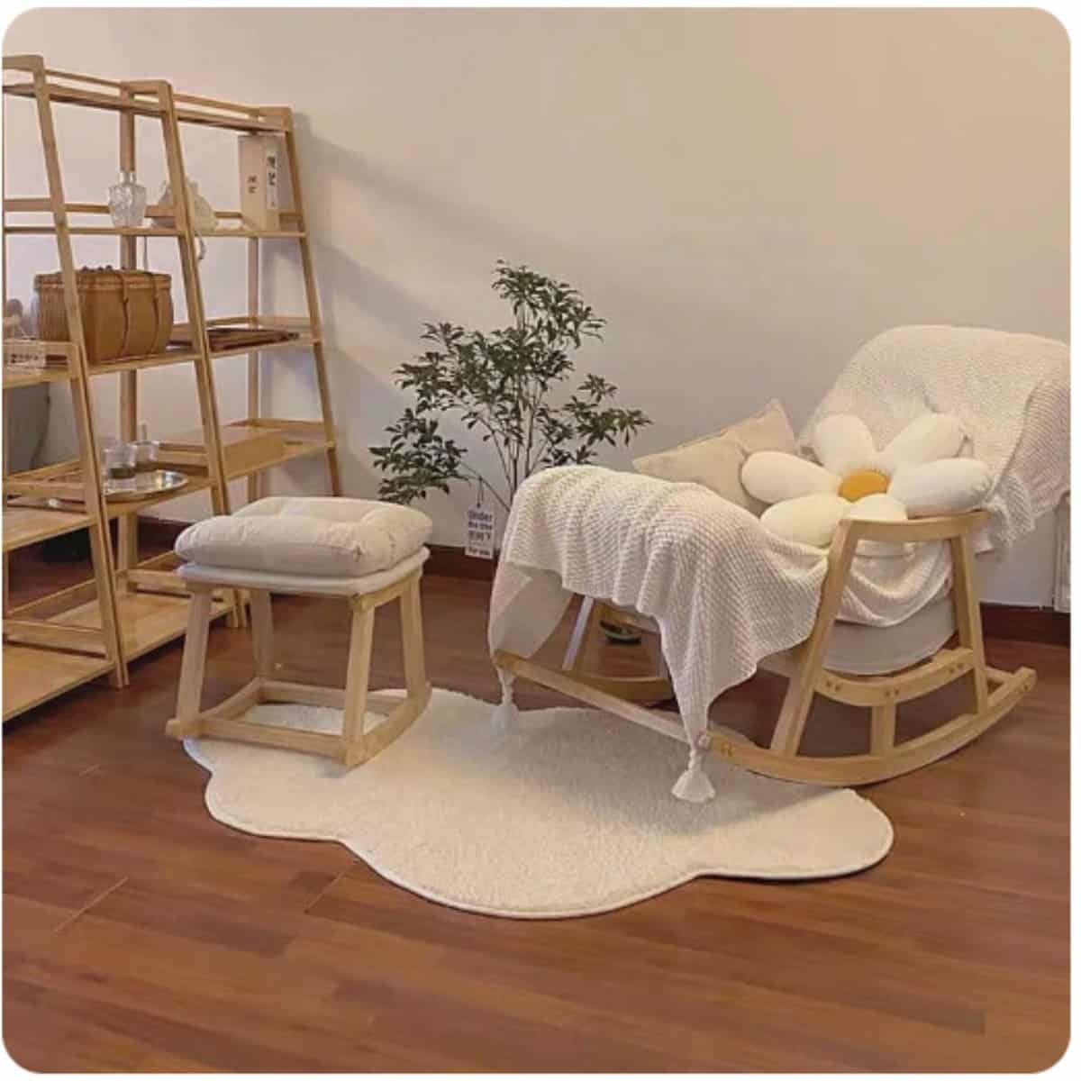 Tapis scandinave peluche en forme de nuage Tapis scandinave peluche en forme de nuage