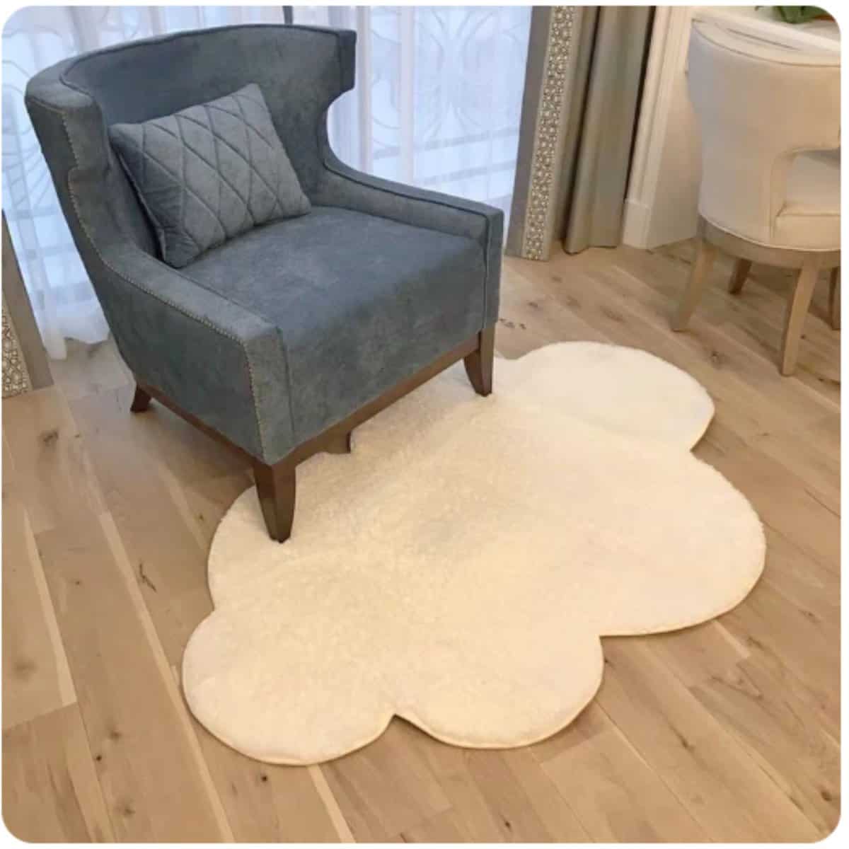 Tapis scandinave peluche en forme de nuage Tapis scandinave peluche en forme de nuage