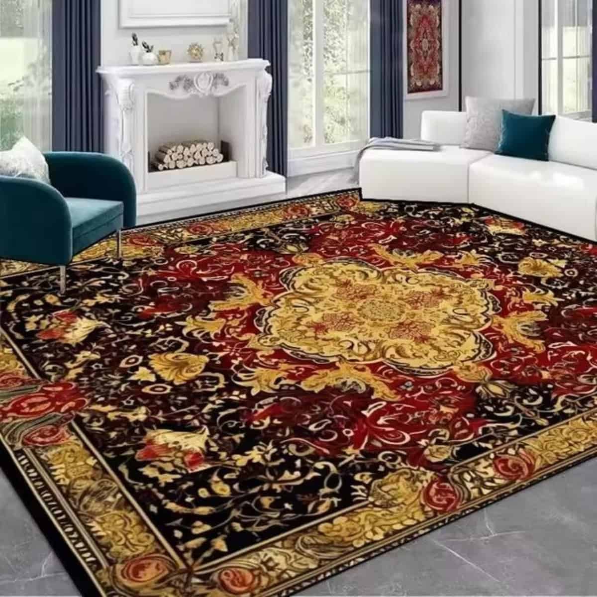 Tapis oriental lavable de grande surface Tapis oriental lavable de grande surface