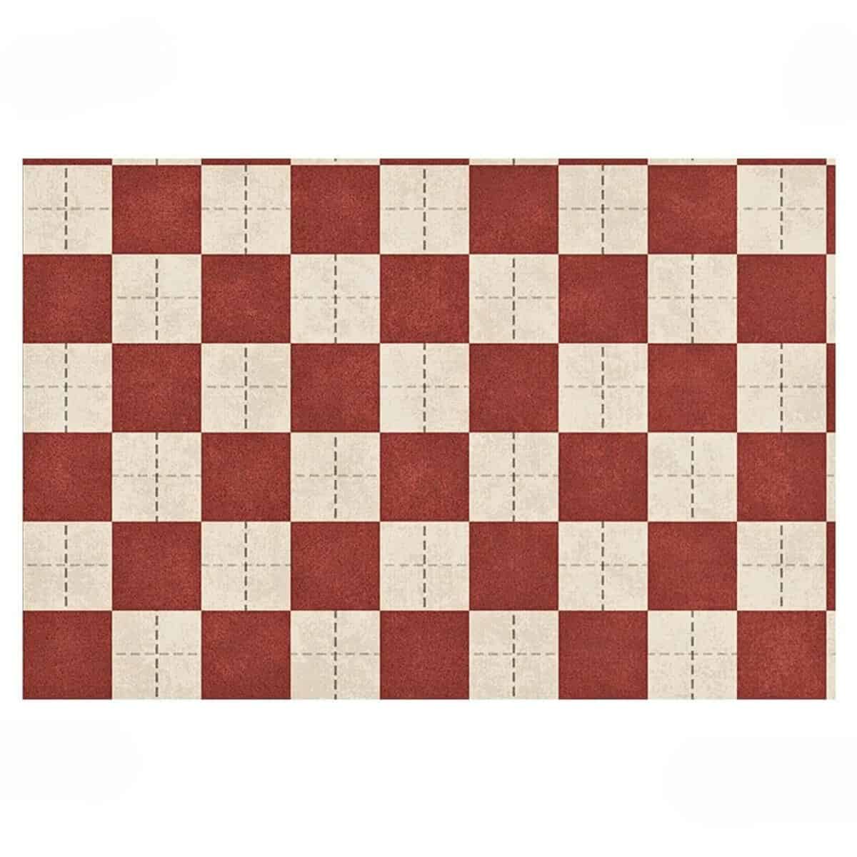 Tapis rouge à motifs Tapis rouge à motifs. Design dynamique, confort optimal, durabilité assurée. Idéal pour ajouter une touche de style et de couleur à votre intérieur.