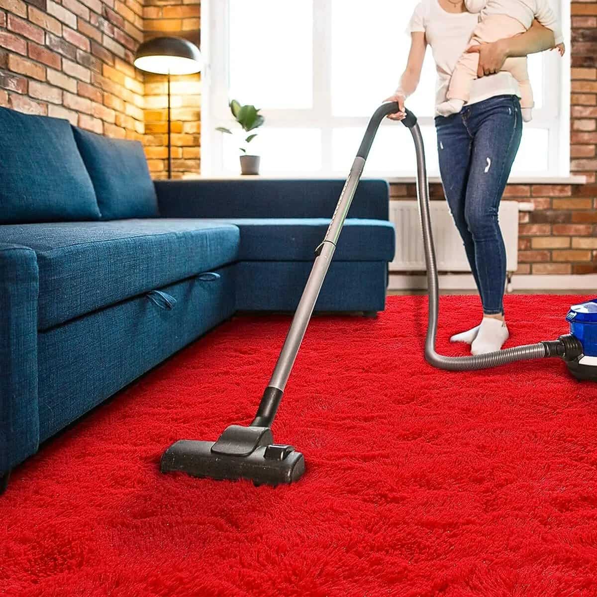Tapis rouge épais et doux Tapis rouge épais et doux