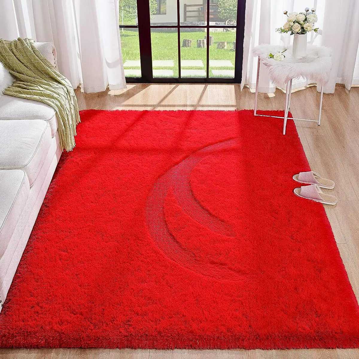 Tapis rouge épais et doux Tapis rouge épais et doux