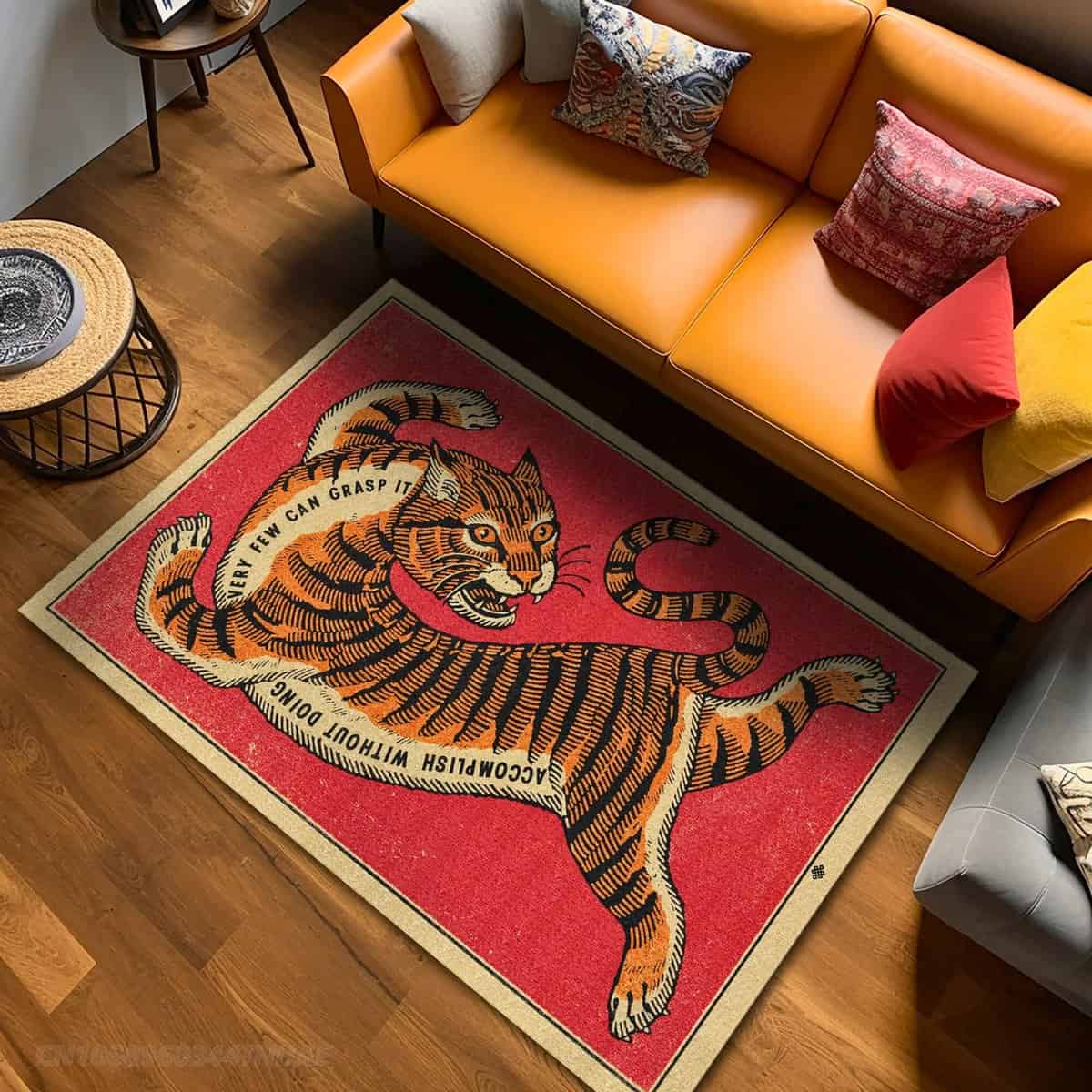 Tapis rouge original motif tigre Tapis rouge original motif tigre