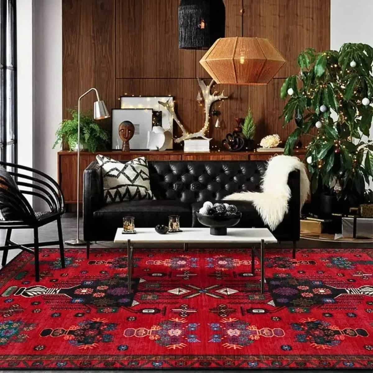 Tapis rouge style ethnique Tapis rouge style ethnique