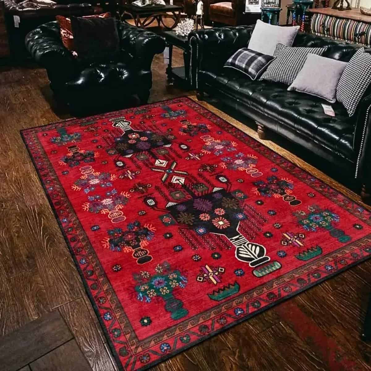 Tapis rouge style ethnique Tapis rouge style ethnique